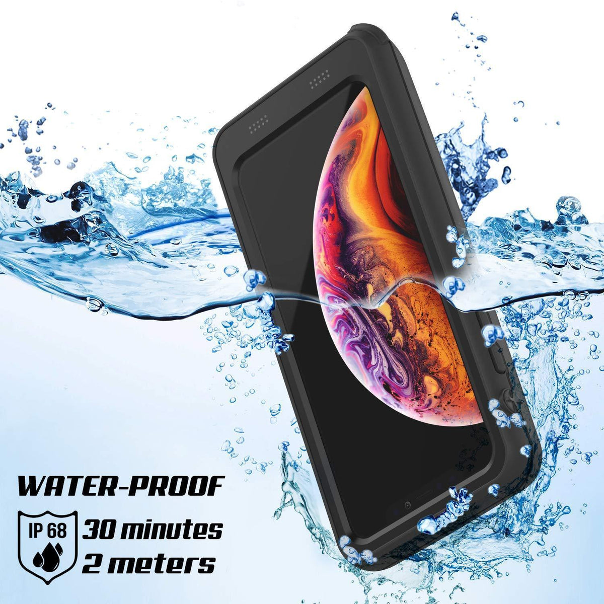 PunkJuice iPhone XS Max Battery Case, Waterproof, IP68 Certified [Ultra  Slim] [Black]