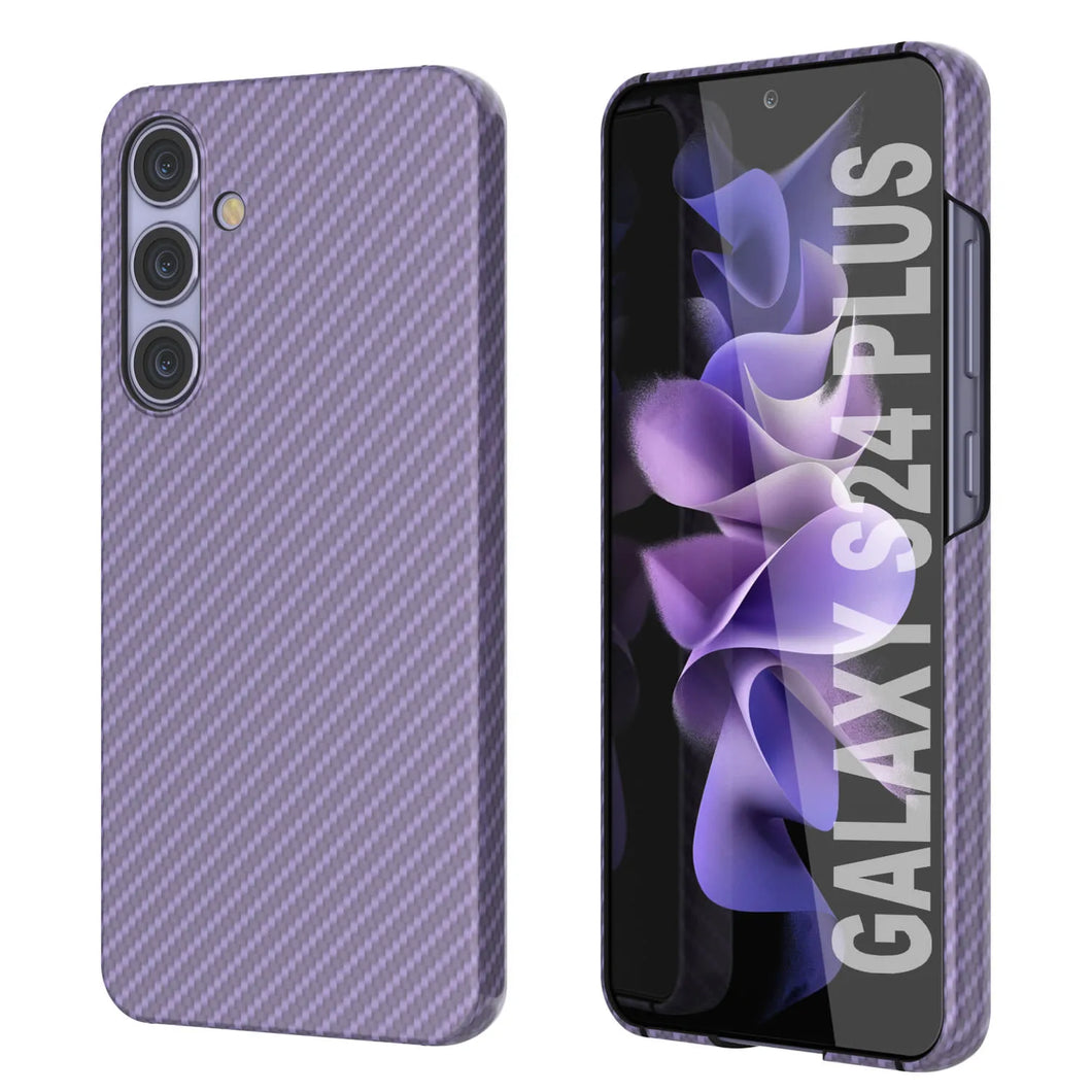 Galaxy S24 Plus Case, Punkcase CarbonShield, Heavy Duty & Ultra Thin Cover [shockproof][non slip] [Lilac]