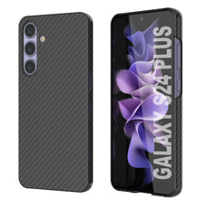 Load image into Gallery viewer, Galaxy S24 Plus Case, Punkcase CarbonShield, Heavy Duty &amp; Ultra Thin Cover [shockproof][non slip] [Black]
