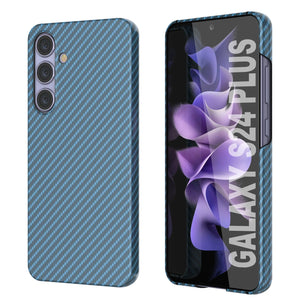 Galaxy S24 Plus Case, Punkcase CarbonShield, Heavy Duty & Ultra Thin Cover [shockproof][non slip] [Light Blue]