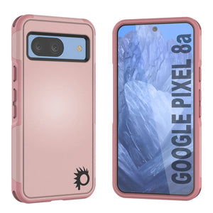 PunkCase Google Pixel 9 Pro XL Case, [Spartan 2.0 Series] Clear Rugged Heavy Duty Cover W/Built in Screen Protector [Pink]