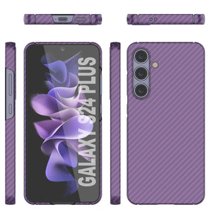 Galaxy S24 Plus Case, Punkcase CarbonShield, Heavy Duty & Ultra Thin Cover [shockproof][non slip] [Purple]