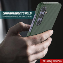 Load image into Gallery viewer, Galaxy S24 Plus Case, Punkcase CarbonShield, Heavy Duty &amp; Ultra Thin Cover [shockproof][non slip] [Dark Green]
