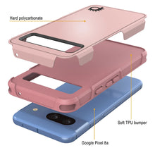 Load image into Gallery viewer, PunkCase Google Pixel 9 Case, [Spartan 2.0 Series] Clear Rugged Heavy Duty Cover W/Built in Screen Protector [Pink]
