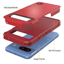 Load image into Gallery viewer, PunkCase Google Pixel 9 Pro XL Case, [Spartan 2.0 Series] Clear Rugged Heavy Duty Cover W/Built in Screen Protector [Red]
