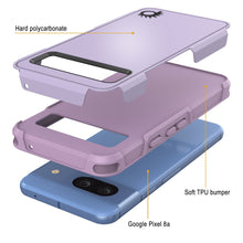 Load image into Gallery viewer, PunkCase Google Pixel 9 Case, [Spartan 2.0 Series] Clear Rugged Heavy Duty Cover W/Built in Screen Protector [Lilac]
