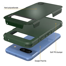 Load image into Gallery viewer, PunkCase Google Pixel 9 Pro Case, [Spartan 2.0 Series] Clear Rugged Heavy Duty Cover W/Built in Screen Protector [Dark Green]
