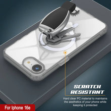 Load image into Gallery viewer, Punkcase iPhone 16e Magnetic Wireless Charging Case [ClearMag Series][Silver]
