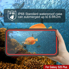 Load image into Gallery viewer, Galaxy S25+ Plus Waterproof Case PunkCase StudStar Red Thin 6.7ft Underwater IP68 Shock/Snow Proof
