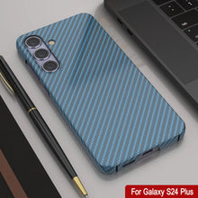 Load image into Gallery viewer, Galaxy S24 Plus Case, Punkcase CarbonShield, Heavy Duty &amp; Ultra Thin Cover [shockproof][non slip] [Light Blue]
