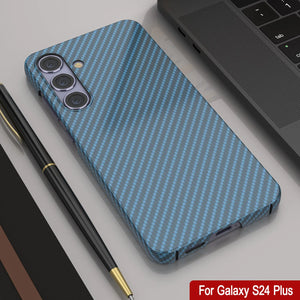 Galaxy S24 Plus Case, Punkcase CarbonShield, Heavy Duty & Ultra Thin Cover [shockproof][non slip] [Light Blue]