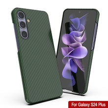 Load image into Gallery viewer, Galaxy S24 Plus Case, Punkcase CarbonShield, Heavy Duty &amp; Ultra Thin Cover [shockproof][non slip] [Dark Green]
