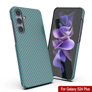 Galaxy S24 Plus Case, Punkcase CarbonShield, Heavy Duty & Ultra Thin Cover [shockproof][non slip] [Teal]