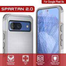 Load image into Gallery viewer, PunkCase Google Pixel 9 Pro XL Case, [Spartan 2.0 Series] Clear Rugged Heavy Duty Cover W/Built in Screen Protector [White]
