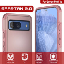 Load image into Gallery viewer, PunkCase Google Pixel 9 Case, [Spartan 2.0 Series] Clear Rugged Heavy Duty Cover W/Built in Screen Protector [Pink]
