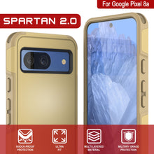 Load image into Gallery viewer, PunkCase Google Pixel 9 Case, [Spartan 2.0 Series] Clear Rugged Heavy Duty Cover W/Built in Screen Protector [Yellow]
