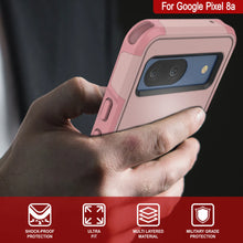 Load image into Gallery viewer, PunkCase Google Pixel 9 Case, [Spartan 2.0 Series] Clear Rugged Heavy Duty Cover W/Built in Screen Protector [Pink]
