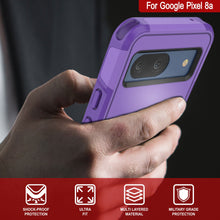 Load image into Gallery viewer, PunkCase Google Pixel 9 Case, [Spartan 2.0 Series] Clear Rugged Heavy Duty Cover W/Built in Screen Protector [Purple]
