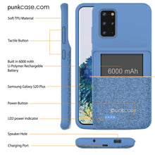 Load image into Gallery viewer, PunkJuice S20+ Plus Battery Case Patterned Blue - Fast Charging Power Juice Bank with 6000mAh
