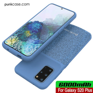 PunkJuice S20+ Plus Battery Case Patterned Blue - Fast Charging Power Juice Bank with 6000mAh