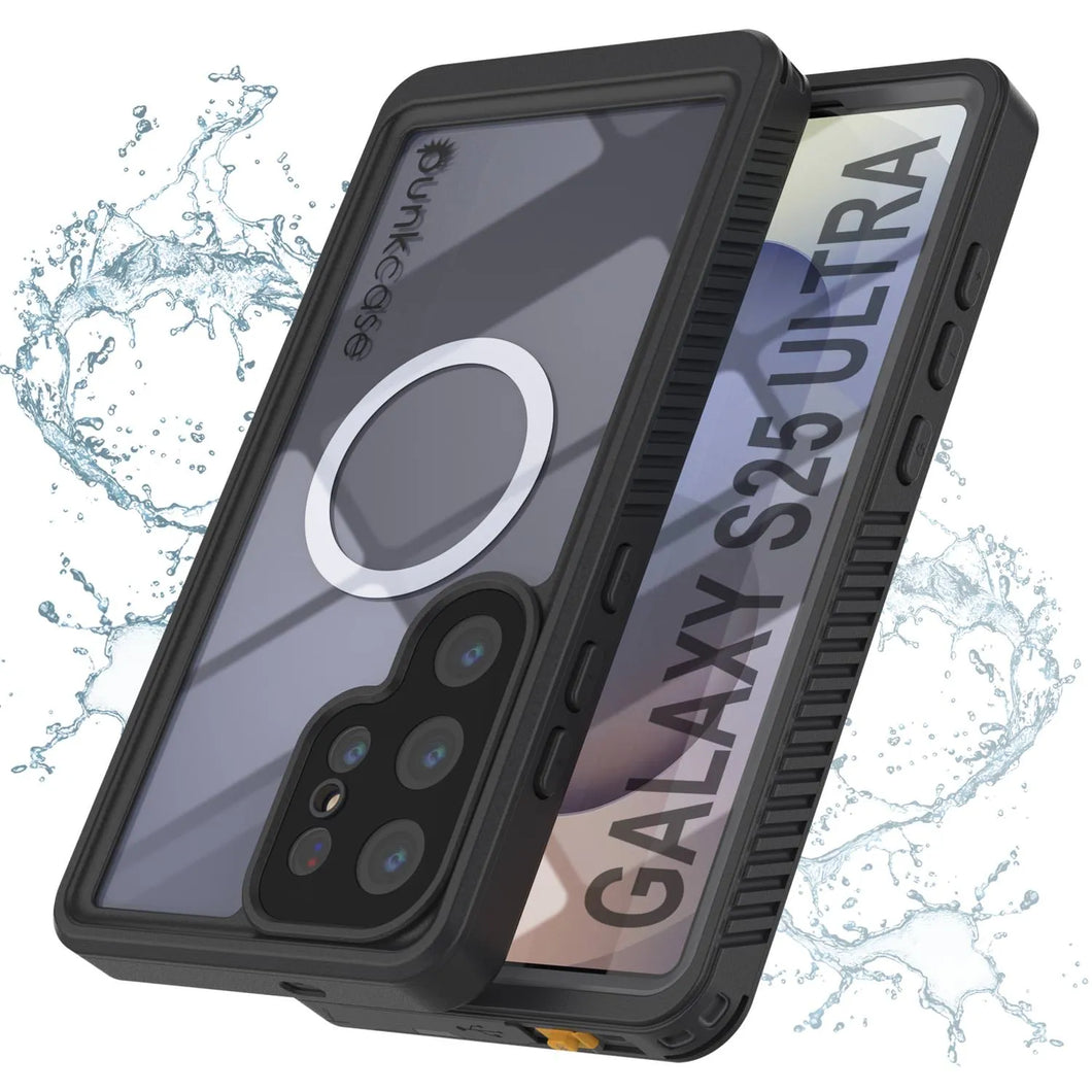 Galaxy S25 Ultra Waterproof Case, Punkcase [Extreme Mag Series] Armor Cover W/ Built In Screen Protector [Grey]