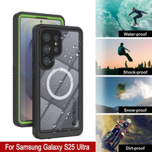 Load image into Gallery viewer, Galaxy S25 Ultra Waterproof Case, Punkcase [Extreme Mag Series] Armor Cover W/ Built In Screen Protector [Green]
