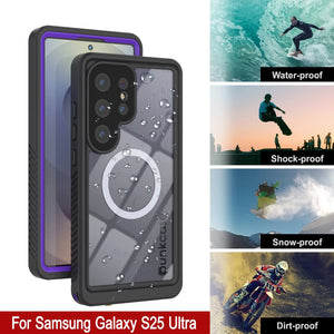 Products Galaxy S25 Ultra Waterproof Case, Punkcase [Extreme Mag Series] Armor Cover W/ Built In Screen Protector [Purple]