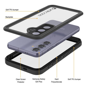 Galaxy S24+ Plus Waterproof Case PunkCase StudStar Clear Thin 6.7ft Underwater IP68 Shock/Snow Proof