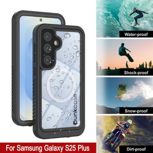 Galaxy S25 Plus Waterproof Case, Punkcase [Extreme Mag Series] Armor Cover W/ Built In Screen Protector [Grey]