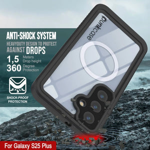 Galaxy S25 Plus Waterproof Case, Punkcase [Extreme Mag Series] Armor Cover W/ Built In Screen Protector [Grey]