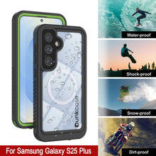 Load image into Gallery viewer, Galaxy S25 Plus Waterproof Case, Punkcase [Extreme Mag Series] Armor Cover W/ Built In Screen Protector [Green]
