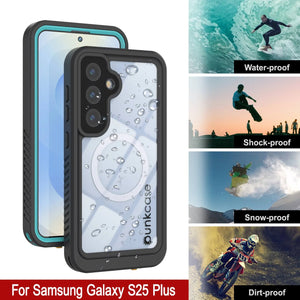 Galaxy S25 Plus Waterproof Case, Punkcase [Extreme Mag Series] Armor Cover W/ Built In Screen Protector [Teal]