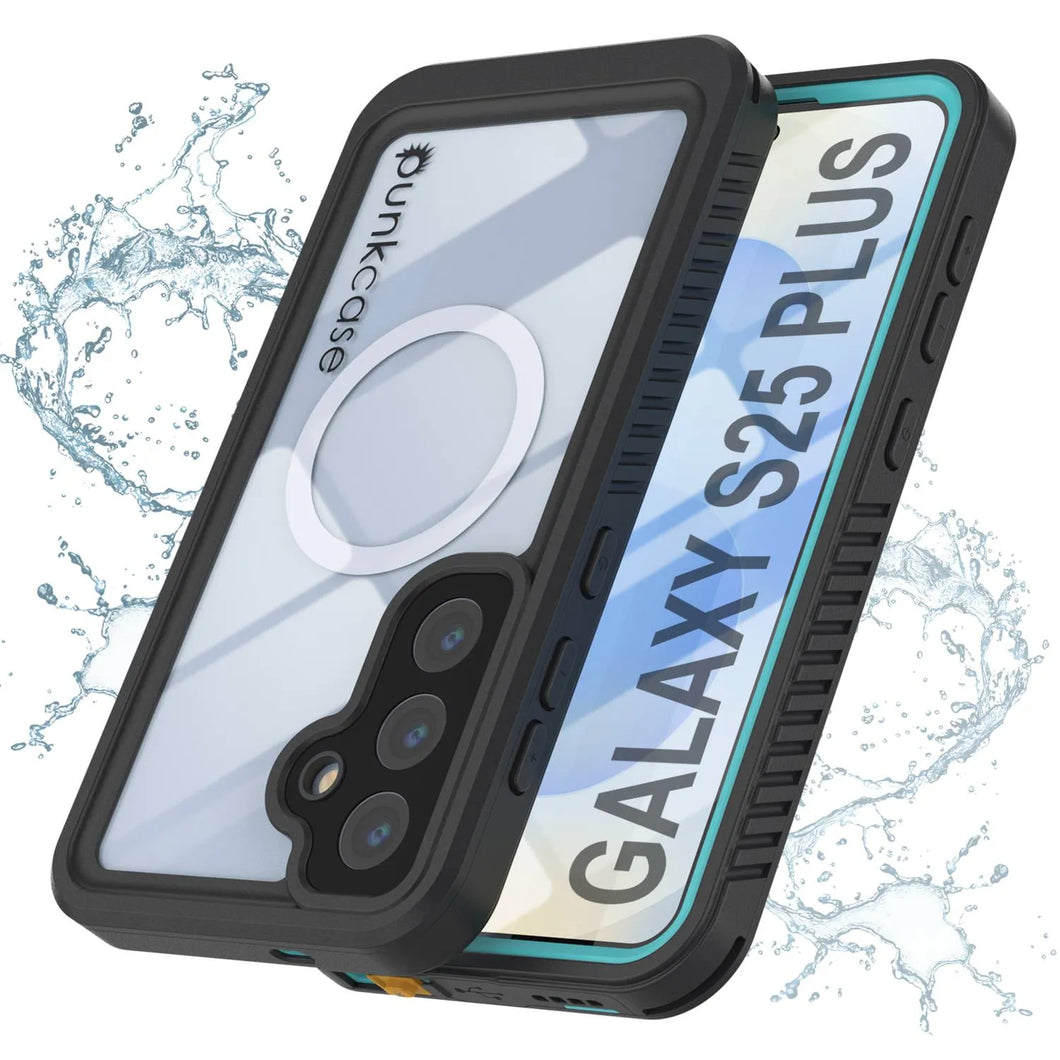 Galaxy S25 Plus Waterproof Case, Punkcase [Extreme Mag Series] Armor Cover W/ Built In Screen Protector [Teal]