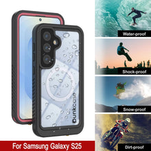 Load image into Gallery viewer, Galaxy S25 Waterproof Case, Punkcase [Extreme Mag Series] Armor Cover W/ Built In Screen Protector [Pink]
