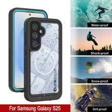 Load image into Gallery viewer, Galaxy S25 Waterproof Case, Punkcase [Extreme Mag Series] Armor Cover W/ Built In Screen Protector [Teal]
