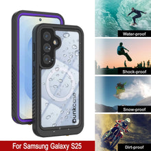 Load image into Gallery viewer, Galaxy S25 Waterproof Case, Punkcase [Extreme Mag Series] Armor Cover W/ Built In Screen Protector [Purple]
