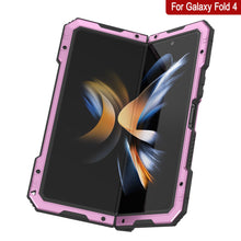 Load image into Gallery viewer, Galaxy Z Fold4 Metal Case, Heavy Duty Military Grade Armor Cover Full Body Hard [Pink]
