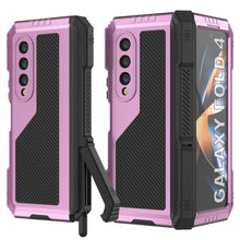 Load image into Gallery viewer, Galaxy Z Fold4 Metal Case, Heavy Duty Military Grade Armor Cover Full Body Hard [Pink]
