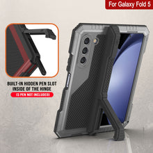 Load image into Gallery viewer, Galaxy Z Fold5 Metal Case, Heavy Duty Military Grade Armor Cover Full Body Hard [Silver]
