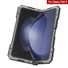 Load image into Gallery viewer, Galaxy Z Fold5 Metal Case, Heavy Duty Military Grade Armor Cover Full Body Hard [Silver]
