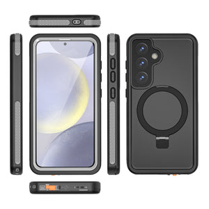 Galaxy S25 Waterproof Case [Kickstud 2.0 Series] Protective IP68 Cover W/Screen Protector & Kickstand [Grey]