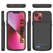 Load image into Gallery viewer, iPhone 13 Battery Case, PunkJuice 4800mAH Fast Charging Power Bank W/ Screen Protector | [Black]
