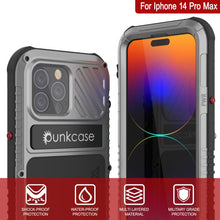 Load image into Gallery viewer, iPhone 16 Pro Max Metal Extreme 3.0 Series Aluminum Waterproof Case IP68 W/Buillt in Screen Protector &amp; Kickstand [Silver]
