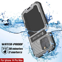 Load image into Gallery viewer, iPhone 16 Pro Max Metal Extreme 3.0 Series Aluminum Waterproof Case IP68 W/Buillt in Screen Protector &amp; Kickstand [Silver]
