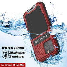 Load image into Gallery viewer, iPhone 16 Pro Max Metal Extreme 3.0 Series Aluminum Waterproof Case IP68 W/Buillt in Screen Protector &amp; Kickstand [Red]
