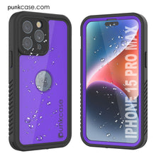 Load image into Gallery viewer, iPhone 16 Pro Max Waterproof IP68 Case, Punkcase [Purple] [StudStar Series] [Slim Fit] [Dirtproof]
