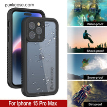 Load image into Gallery viewer, iPhone 16 Pro Max Waterproof IP68 Case, Punkcase [Clear] [StudStar Series] [Slim Fit] [Dirtproof]
