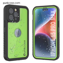 Load image into Gallery viewer, iPhone 16 Pro Max Waterproof IP68 Case, Punkcase [Light green] [StudStar Series] [Slim Fit] [Dirtproof]
