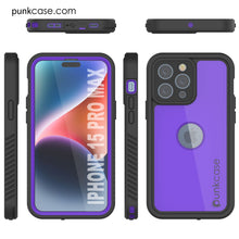 Load image into Gallery viewer, iPhone 16 Pro Max Waterproof IP68 Case, Punkcase [Purple] [StudStar Series] [Slim Fit] [Dirtproof]
