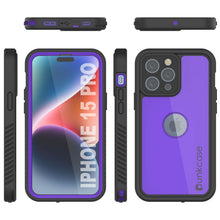 Load image into Gallery viewer, iPhone 16 Pro Waterproof IP68 Case, Punkcase [Purple] [StudStar Series] [Slim Fit] [Dirtproof]
